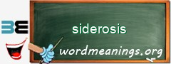 WordMeaning blackboard for siderosis